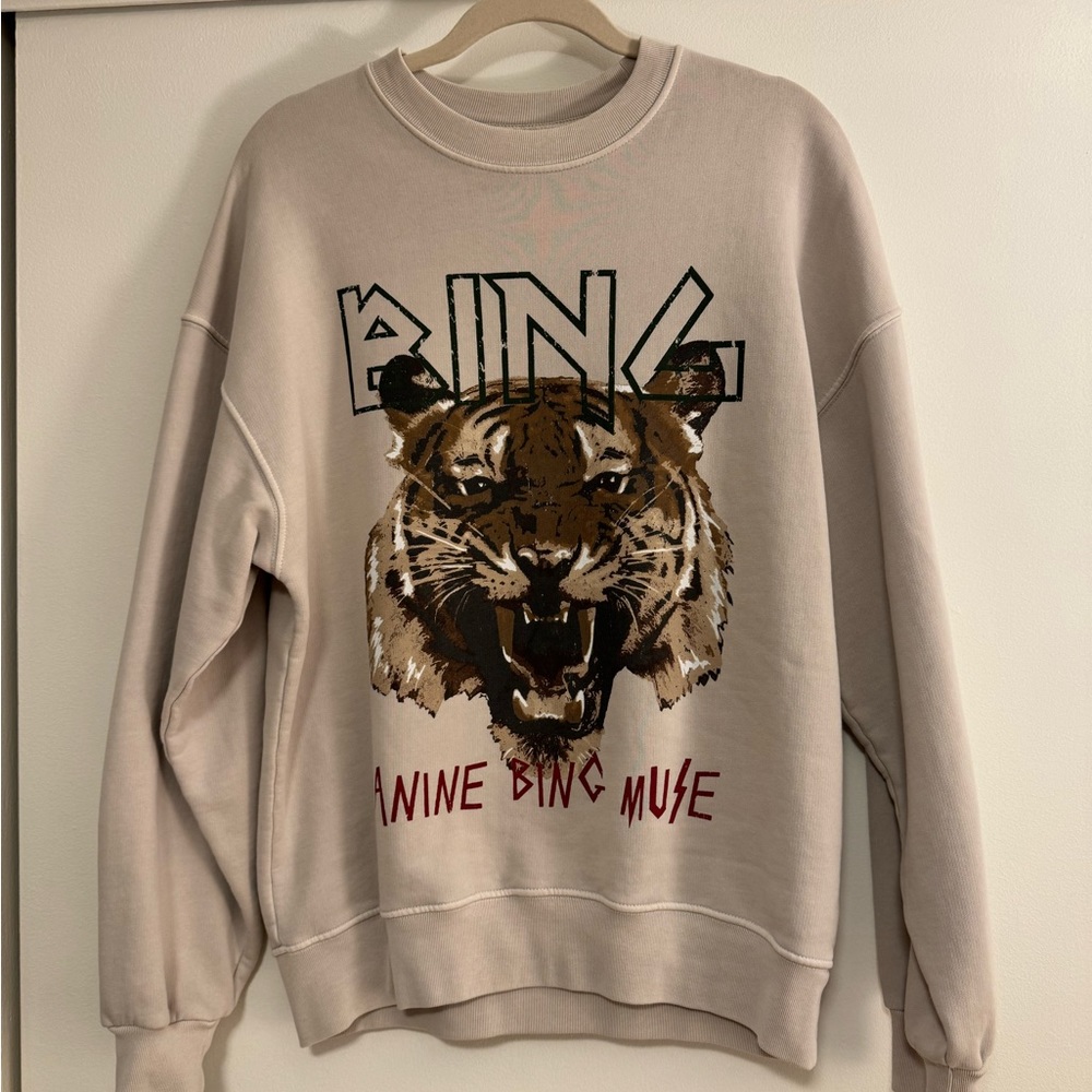 ANINE BING TIGER SWEATSHIRT - STONE